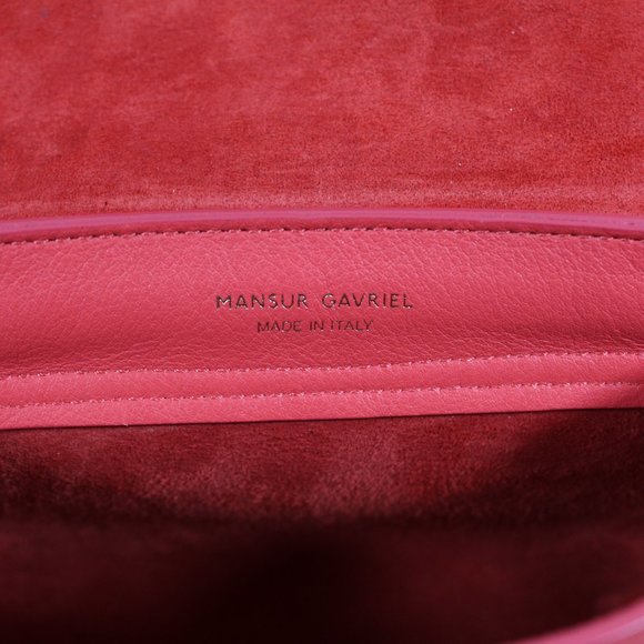 Mansur Gavriel Mini Soft Lady Leather Bag - Strawberry Red - Picture 10 of 13